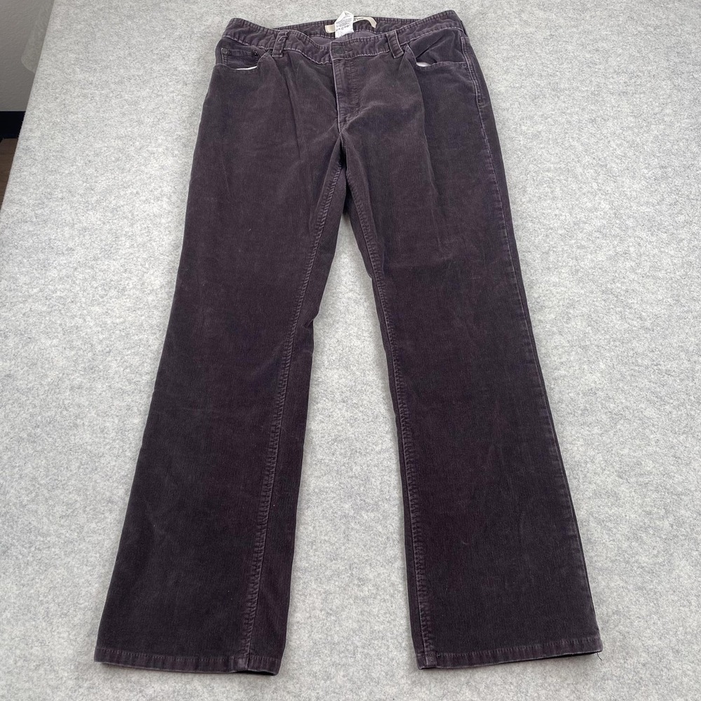 Gap Pants Womens 14R (33x30) Gray Original Boot Cut Corduroy Chino Hong Kong VTG